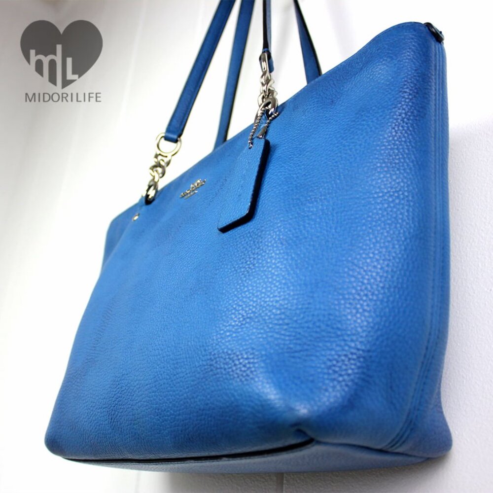COACH Sophia Polished Pebbled Leather Tote - Picture 3 of 15